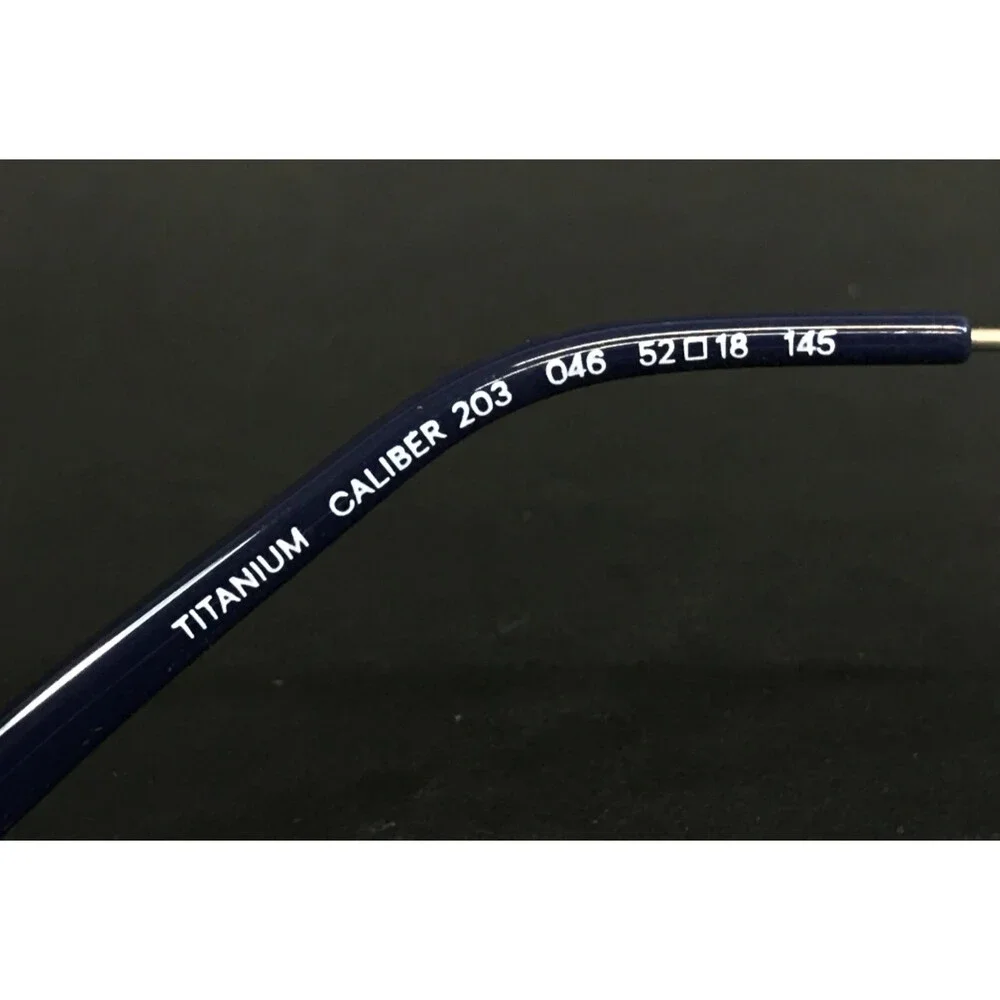 Airlock Eyeglasses Frames CALIBER 203 046 Matte Silver Blue Rimless 52-18-145